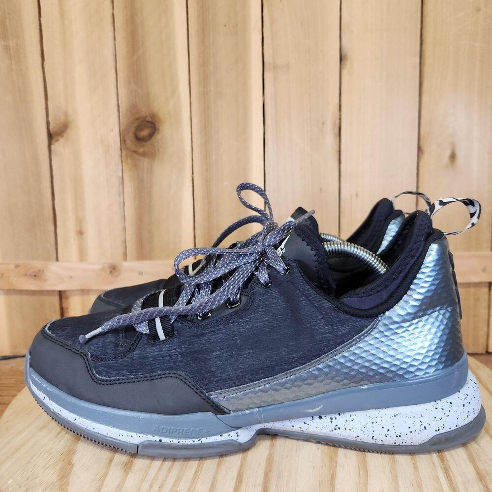 Adidas D Lillard 1 Shoes Mens 10.5 Black Basketball Sneakers Low Top AQ8419